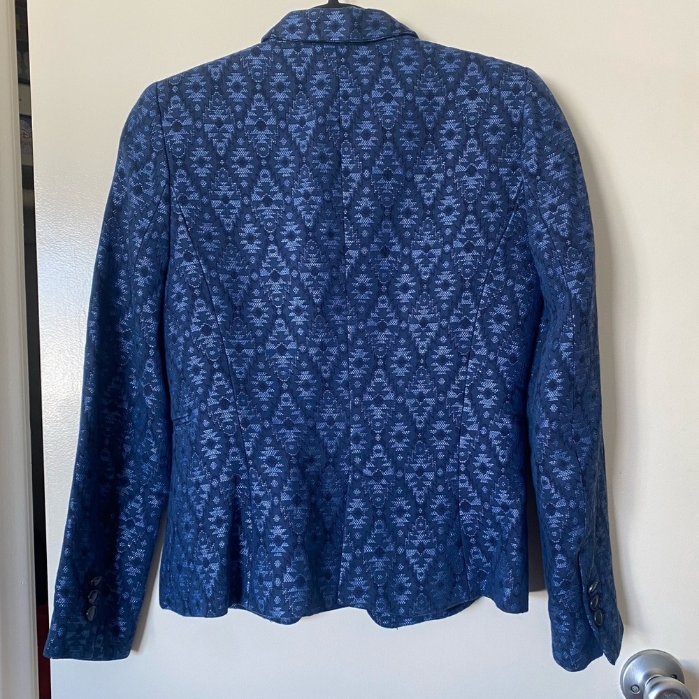 Zara Basic Lined Jacquard Blazer - image 4